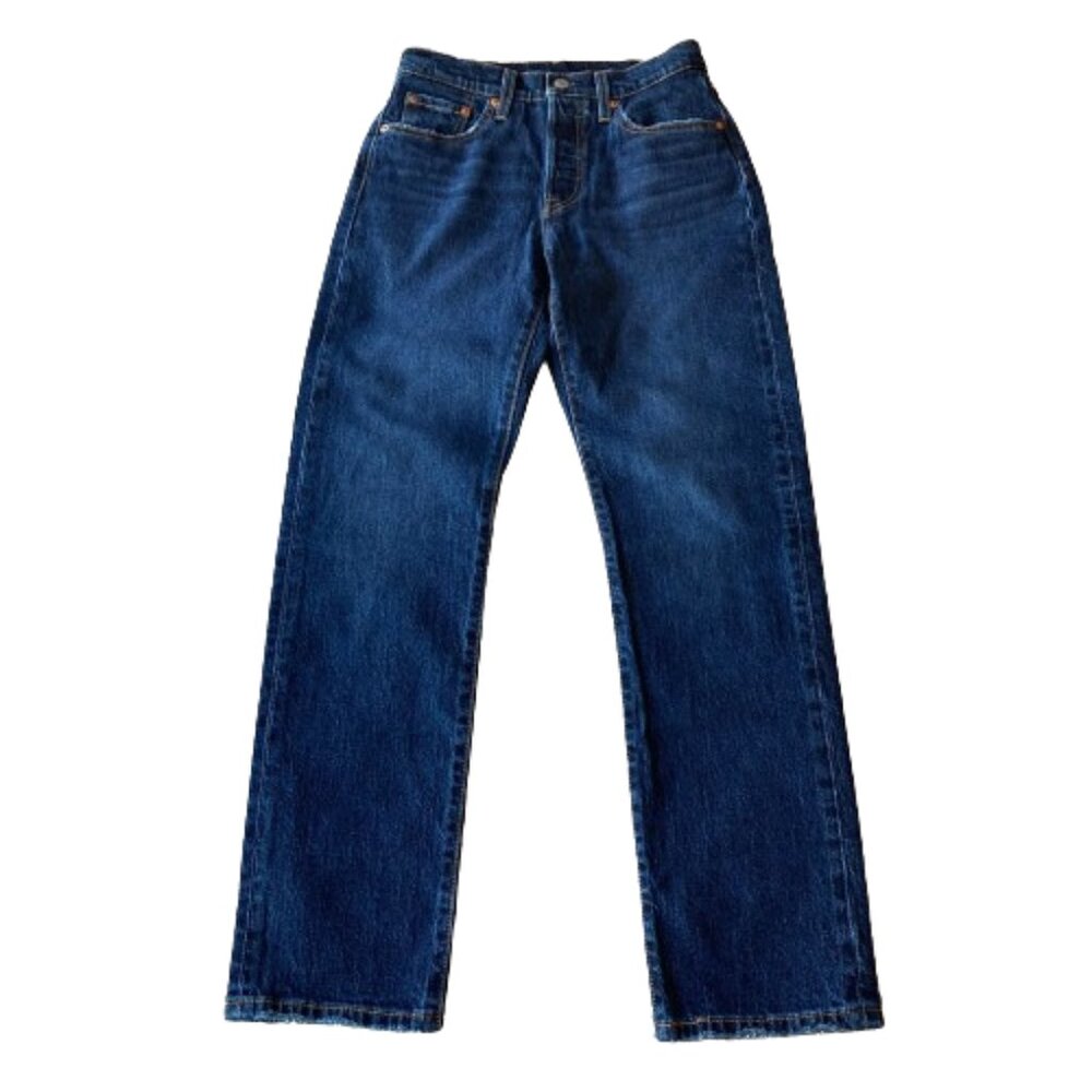 Levi's 501 Jeans Womens 25 Blue Original Fit Button Fly Denim